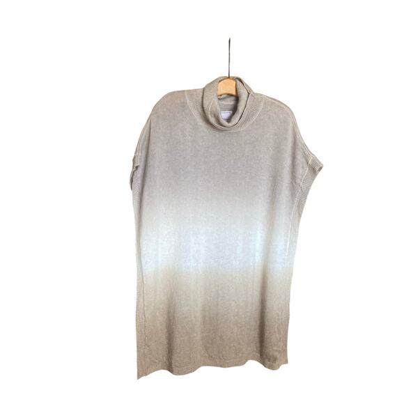 Beautiful Stories Mohair Wool Blend Ombre Cowl Neck Poncho Sweater Sz Small - Picture 2 of 8